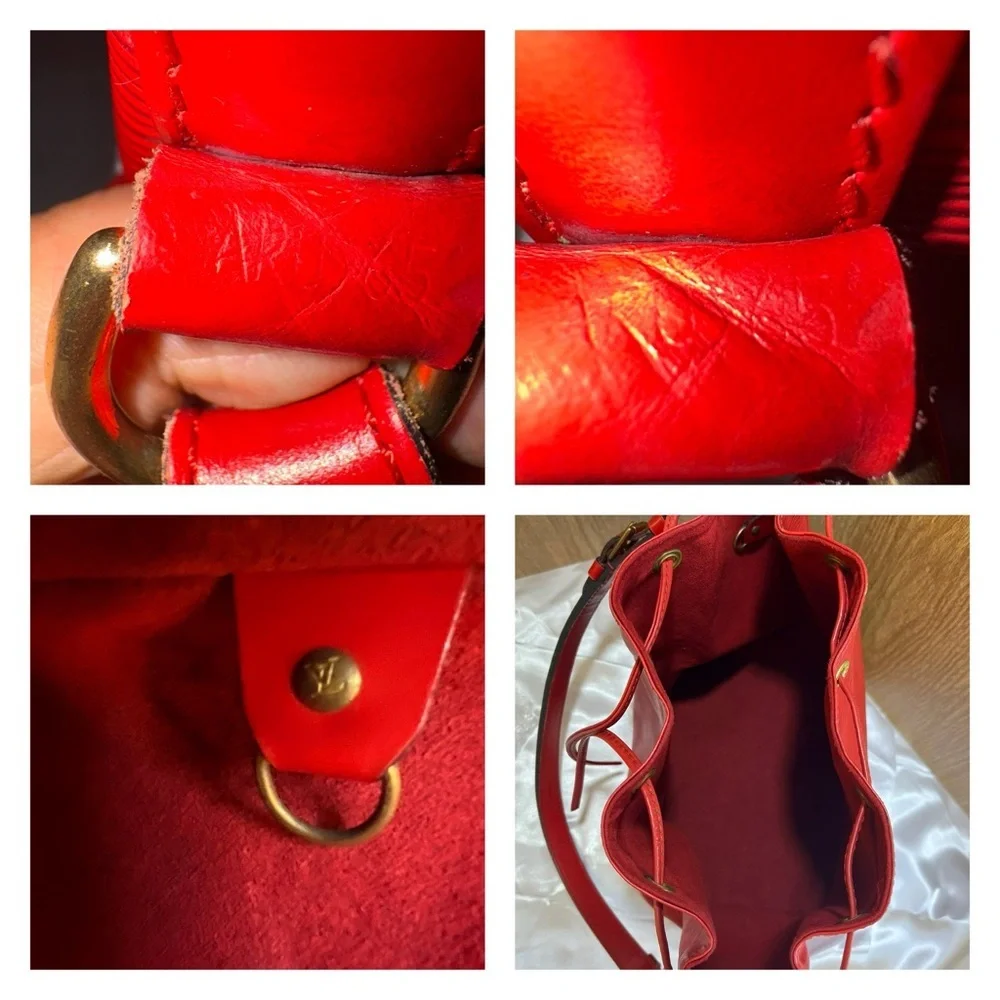 Louis Vuitton Epi Noé Bucket Bag in Castillan Red